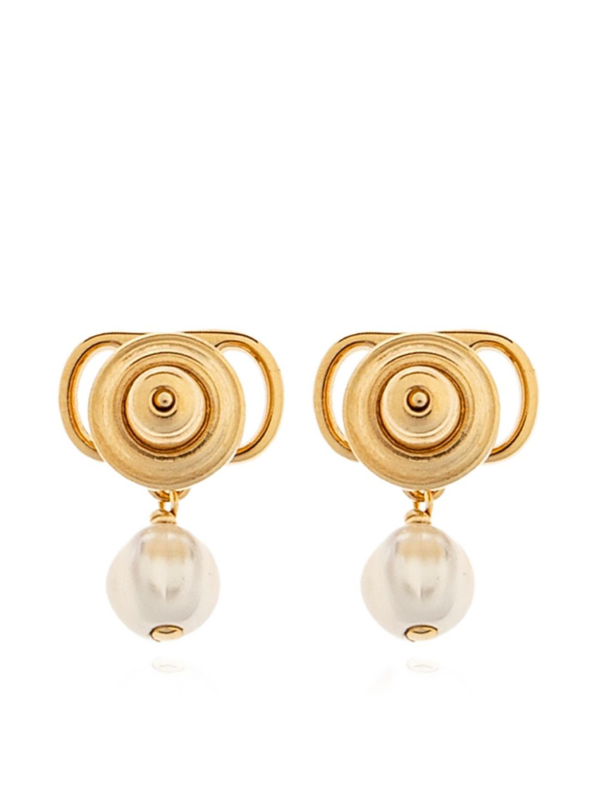 Golden VLogo Signature Earrings