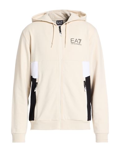 Man Sweatshirt Off white Size XL Cotton, Polyester, Elastane