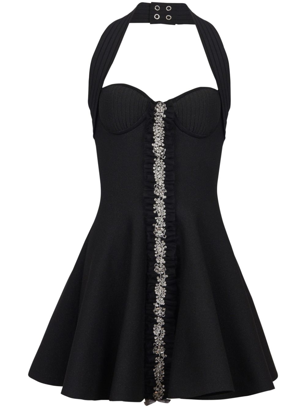 Halterneck knit dress - Black