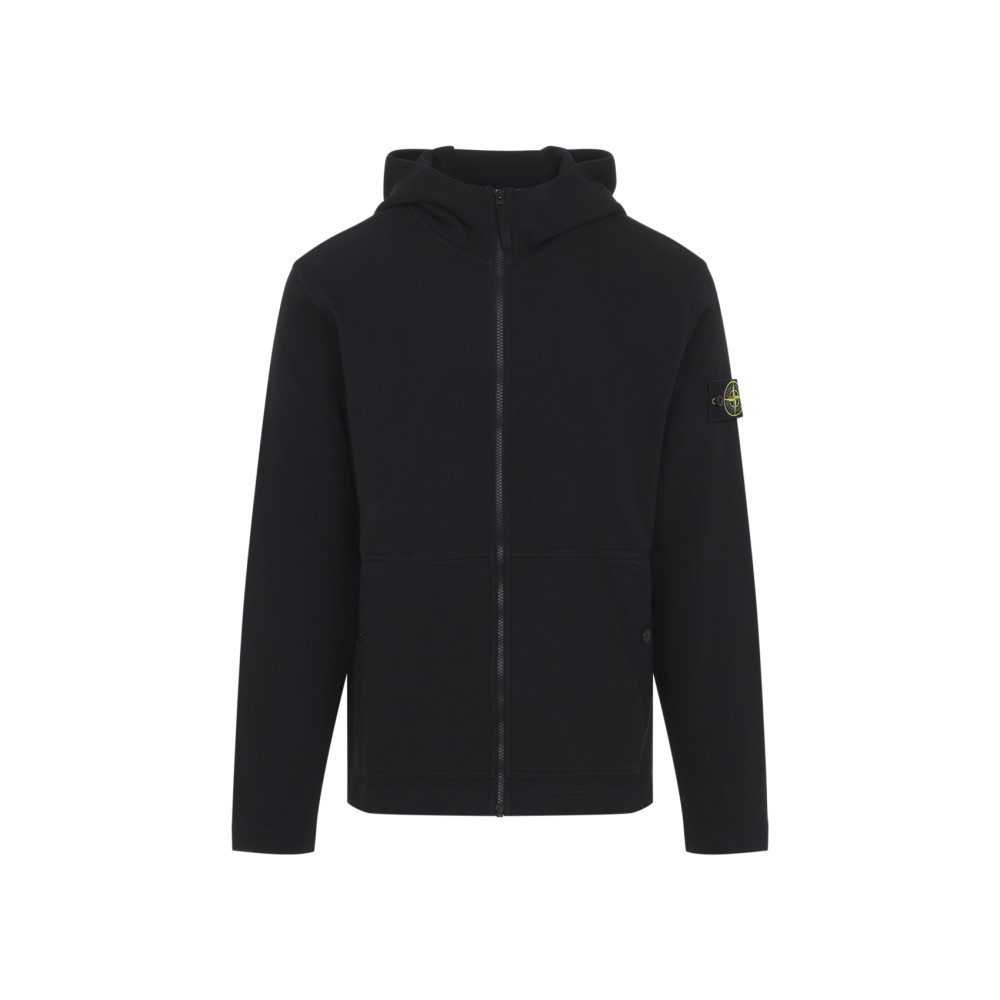 Black Zip Up Logo Hoodie