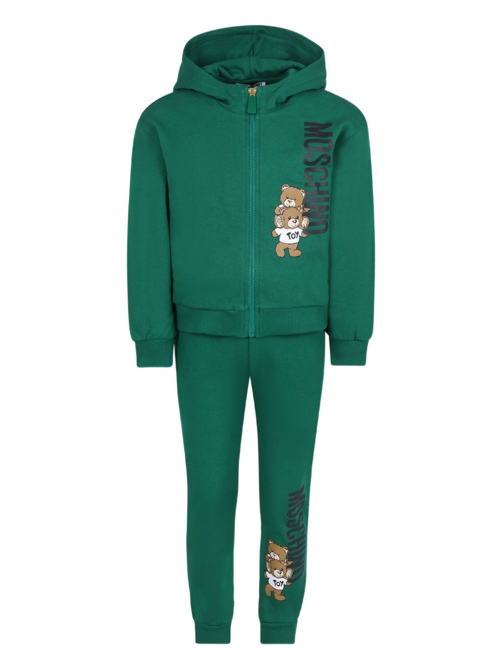 Teddy Bear-print tracksuit set - Green