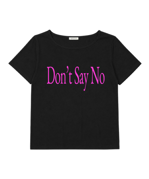 Don Say No Oversized One-Shoulder Short Sleeve T-Shirt Black