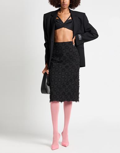 Woman Midi skirt Black Size 2 Polyester, Cotton