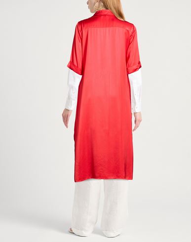 Woman Overcoat & Trench Coat Tomato red Size 2 Viscose