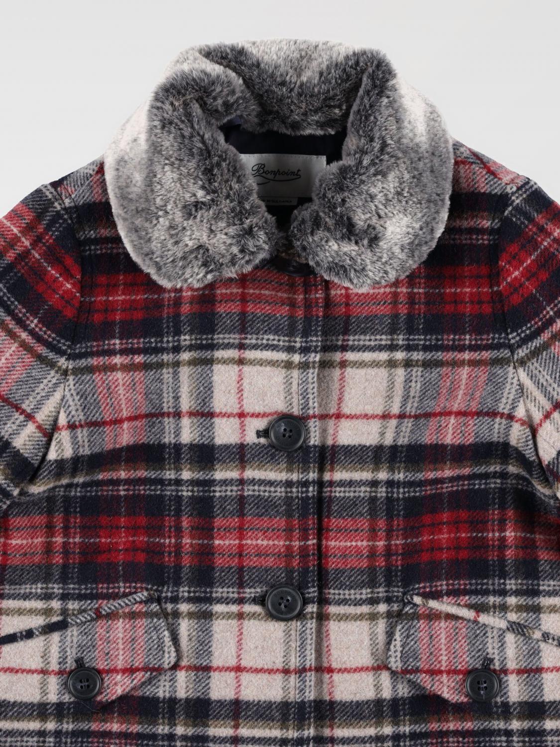 Coat Kids color Burgundy