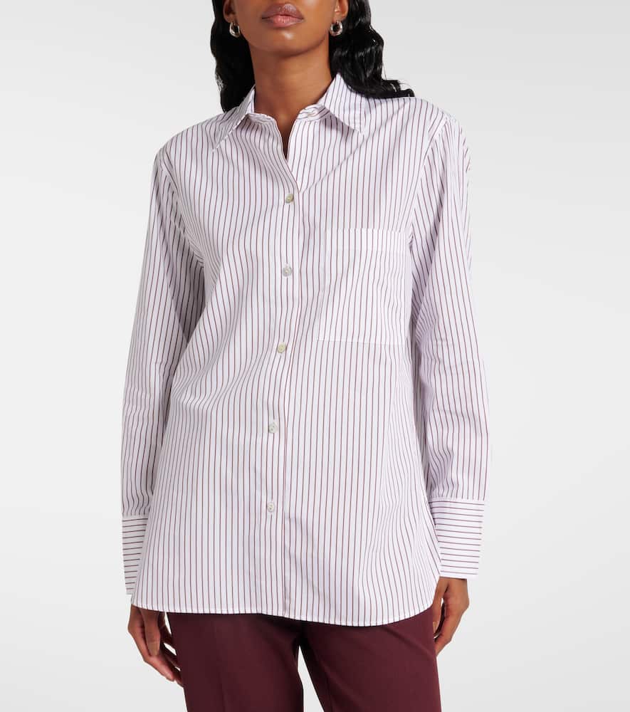 Striped cotton poplin shirt