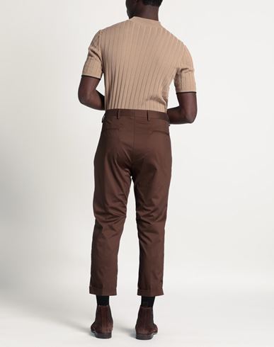 Man Pants Chocolate brown Size 36 Cotton, Polyamide, Elastane