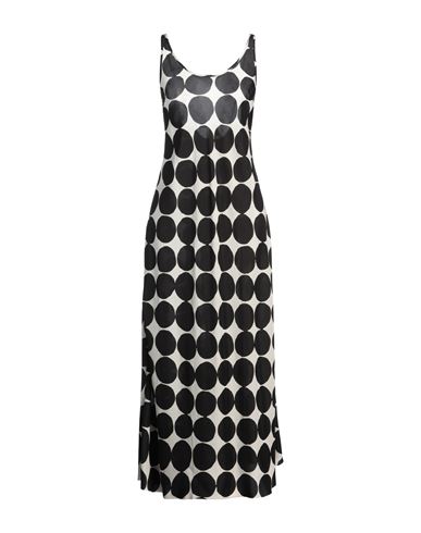 Masnada Woman Maxi dress Black Size 6 Linen, Viscose