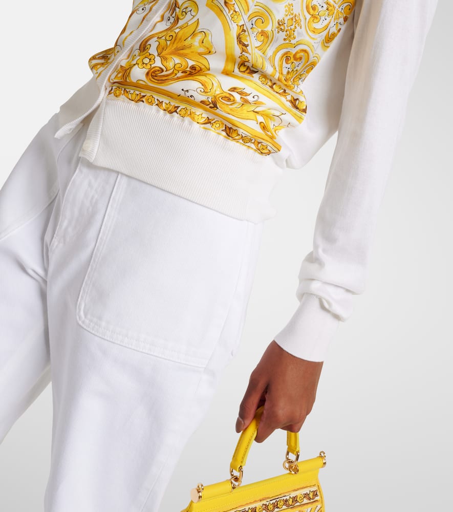 Majolica silk twill cardigan