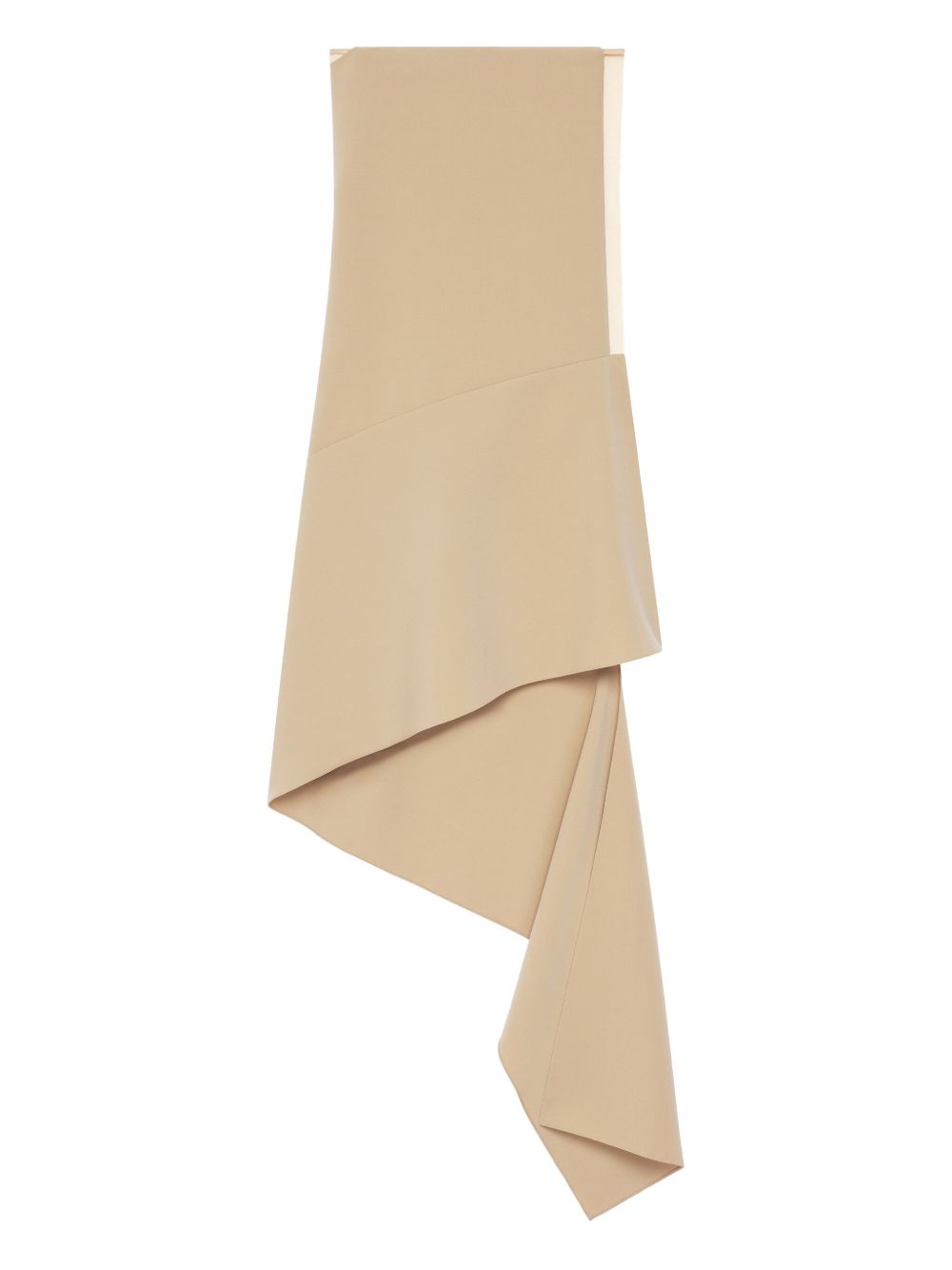 Asymmetrical crepe dress - Neutrals
