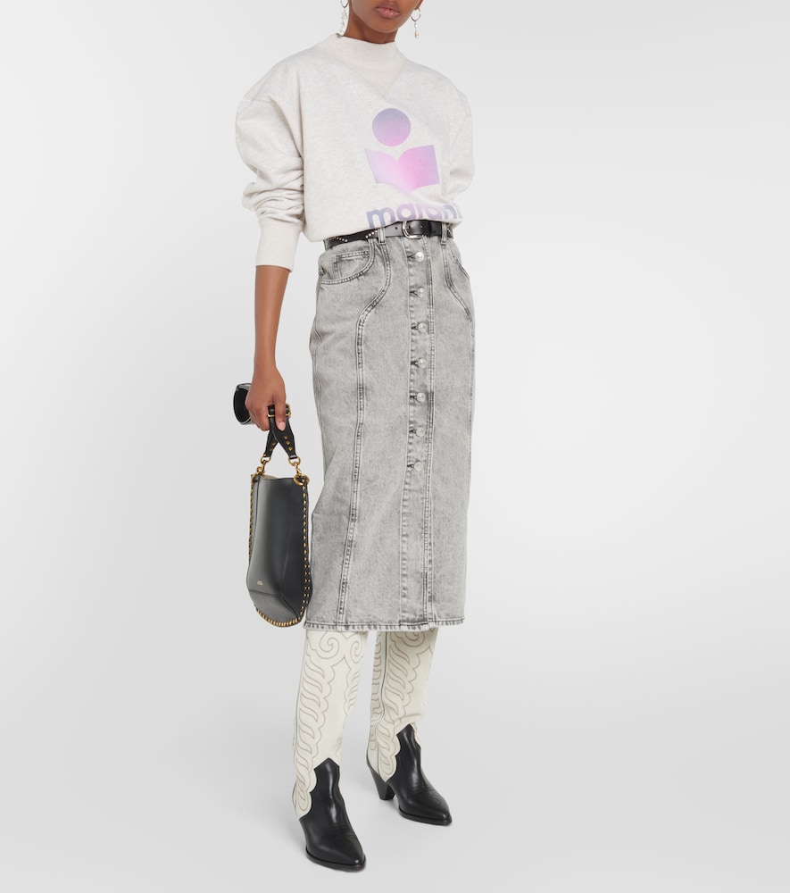 Vandy denim midi skirt