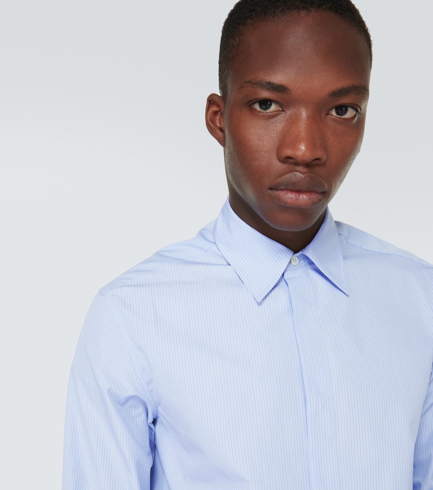 Pinstriped cotton shirt