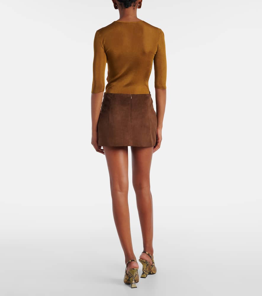 Avery suede miniskirt