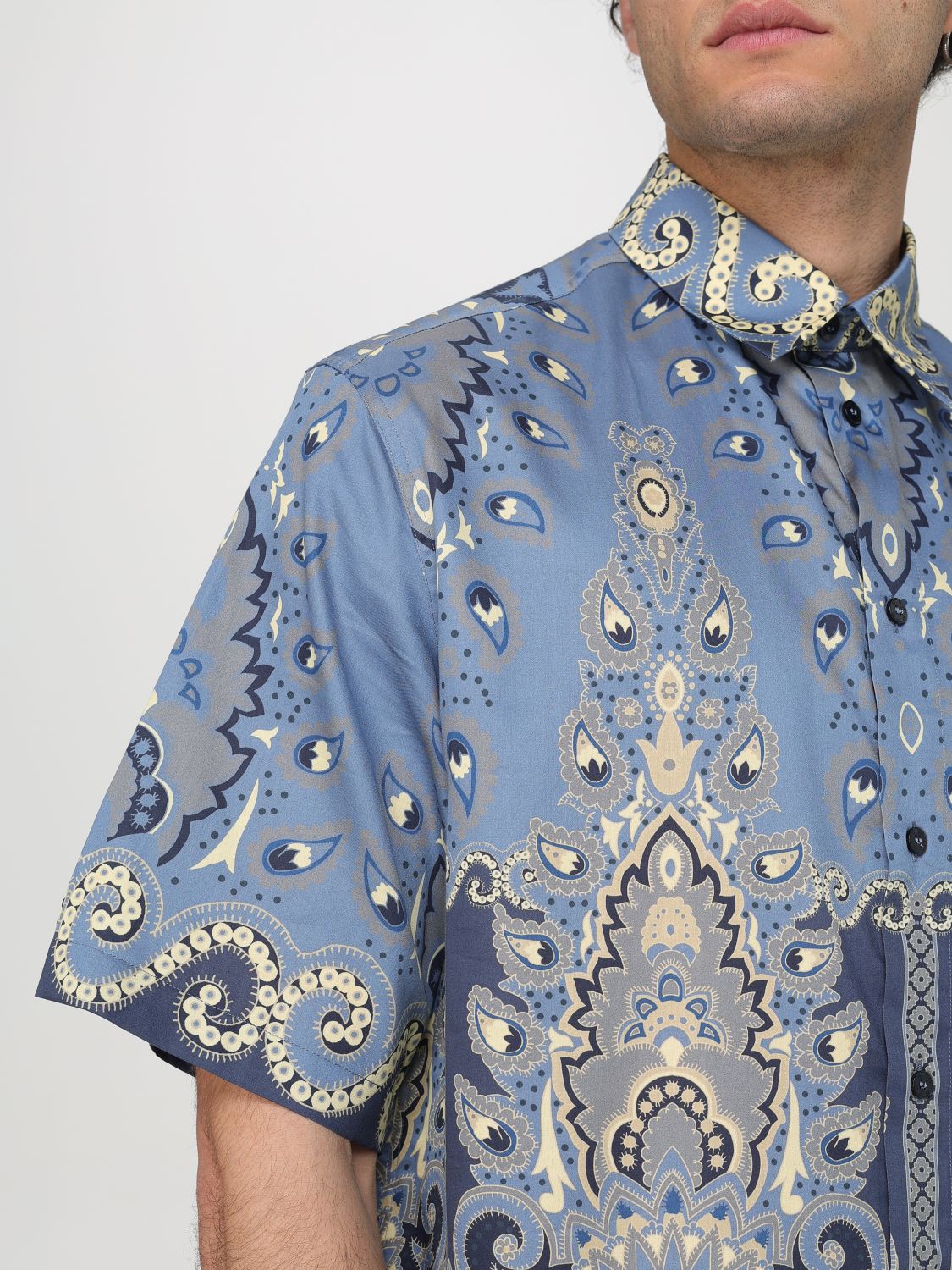 Paisley-print shirt - Blue