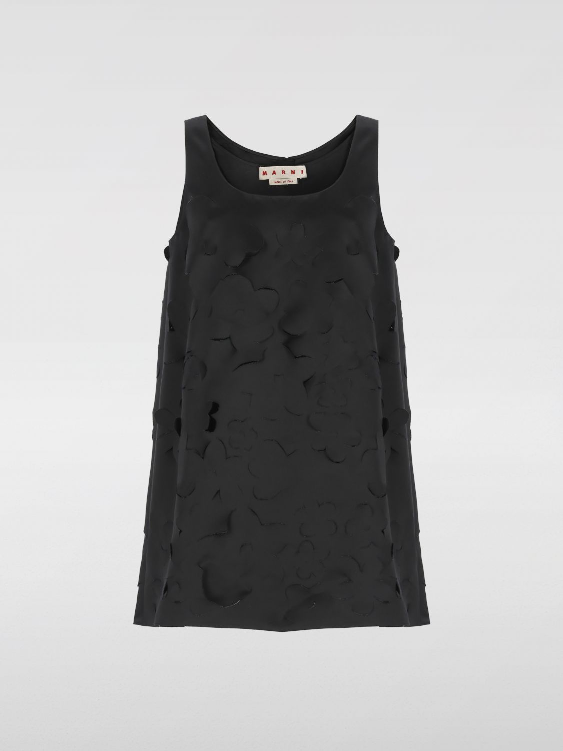 Textured-finish mini dress - Black