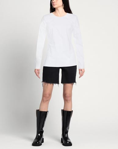 Woman Top White Size S Cotton, Tencel
