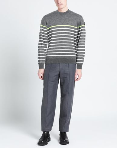Man Sweater Grey Size L Virgin Wool, Acrylic, Polyester