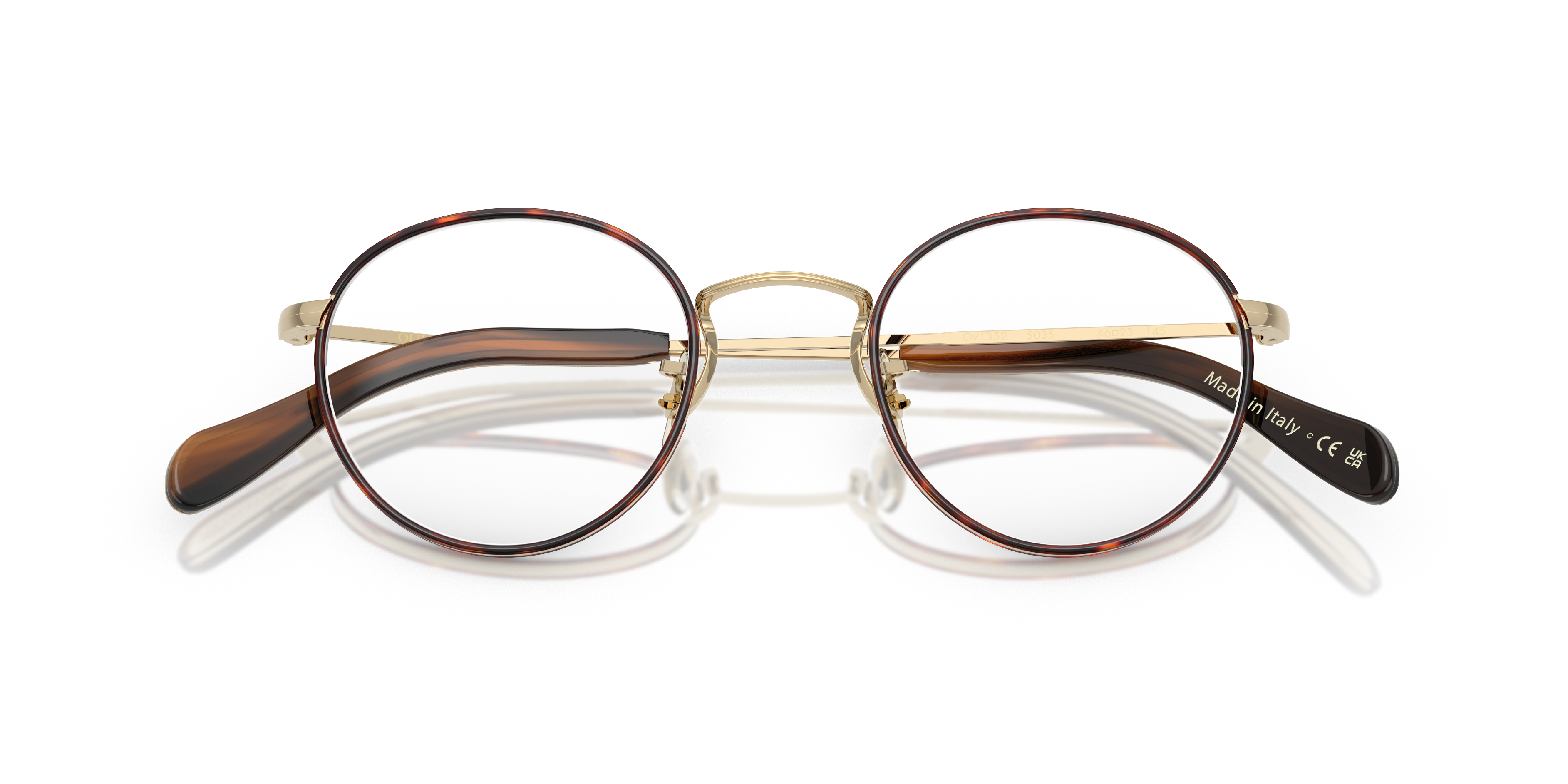 Oliver Peoples Herren Oliver Peoples OV1352 COLERIDGE II 5035 Optische Fassungen Metall Gold Transparent Pantos Norma