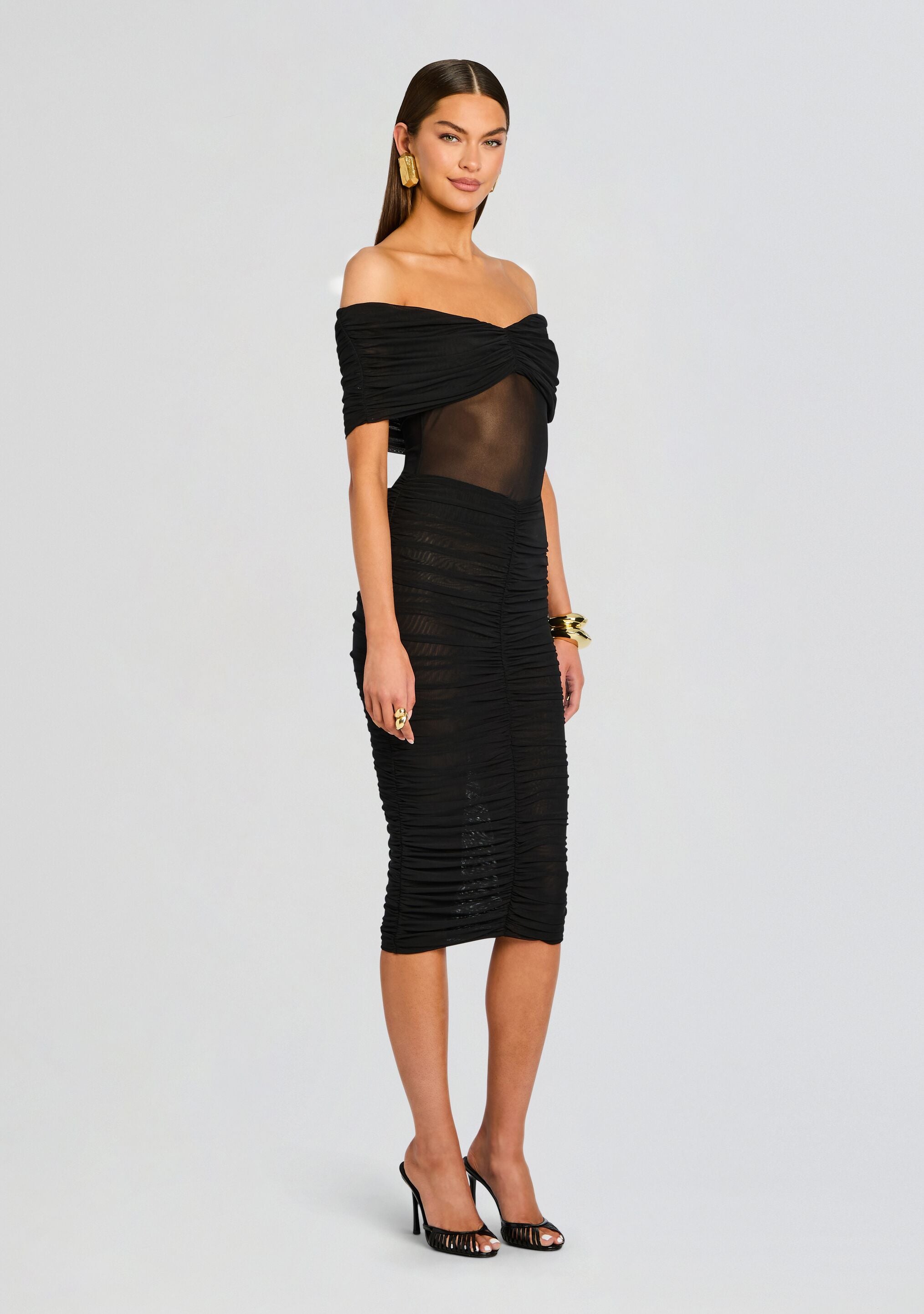 Auralee Mesh Midi Skirt