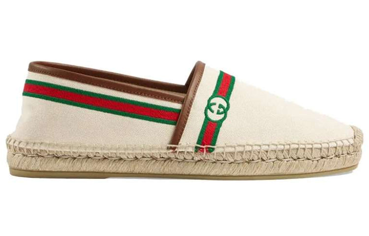 (WMNS) Embroidered Espadrilles 'Interlocking G - White'