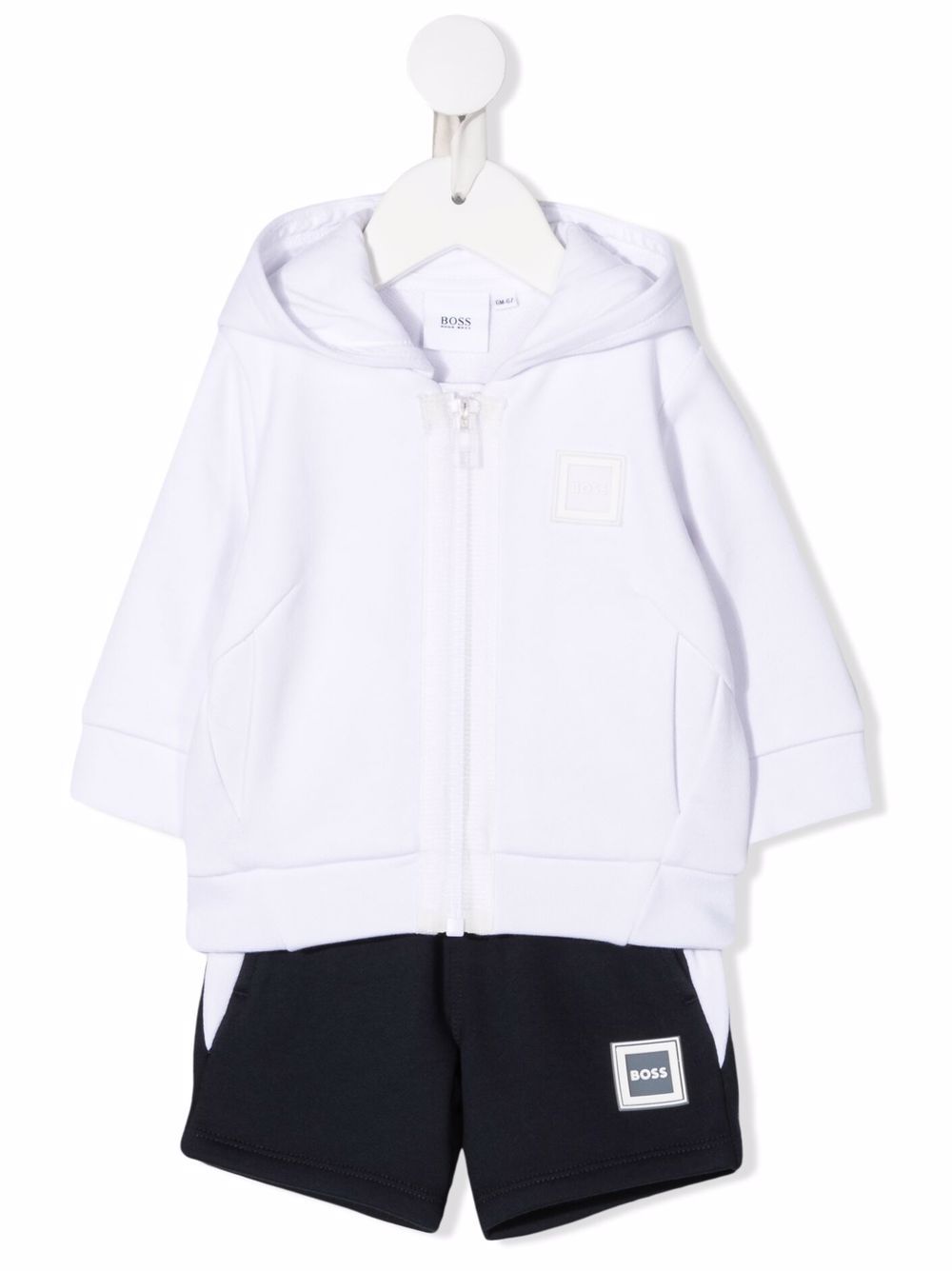Logo-print cotton tracksuit set - Blue