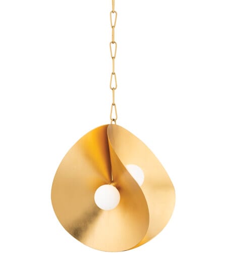 Corbett Peony 4-Light Pendant Light in Gold Leaf