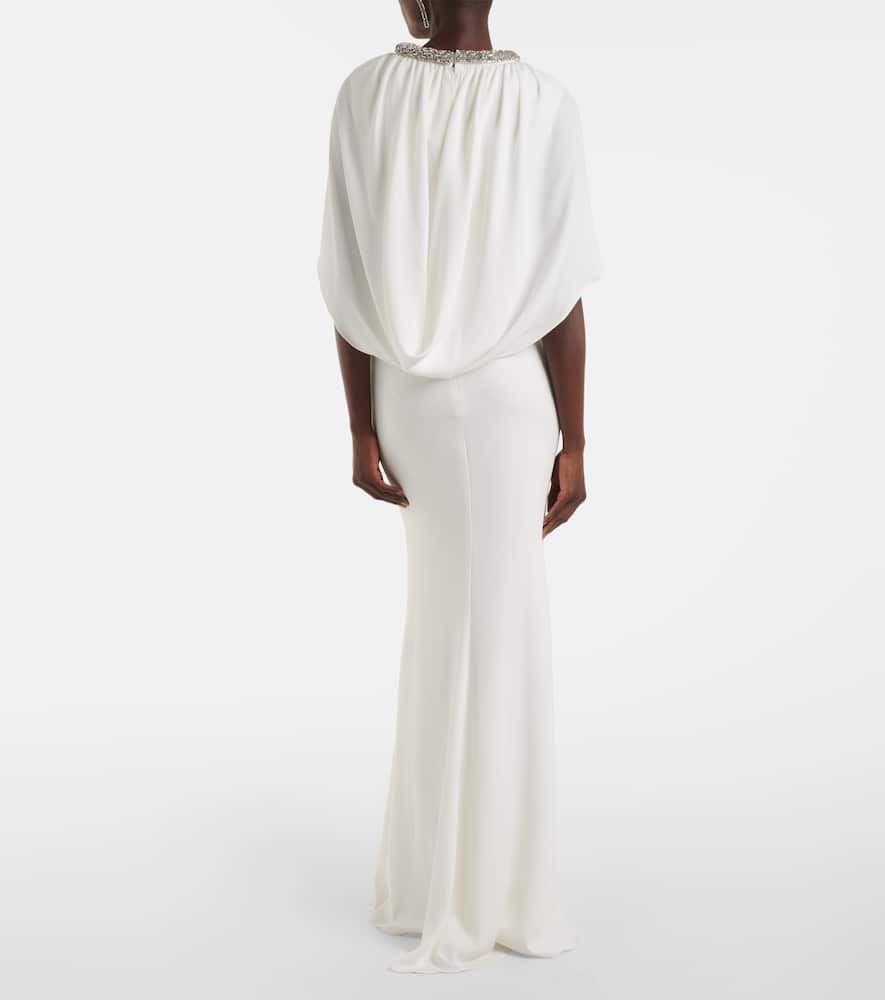 Roland Mouret Bridal embellished caped gown