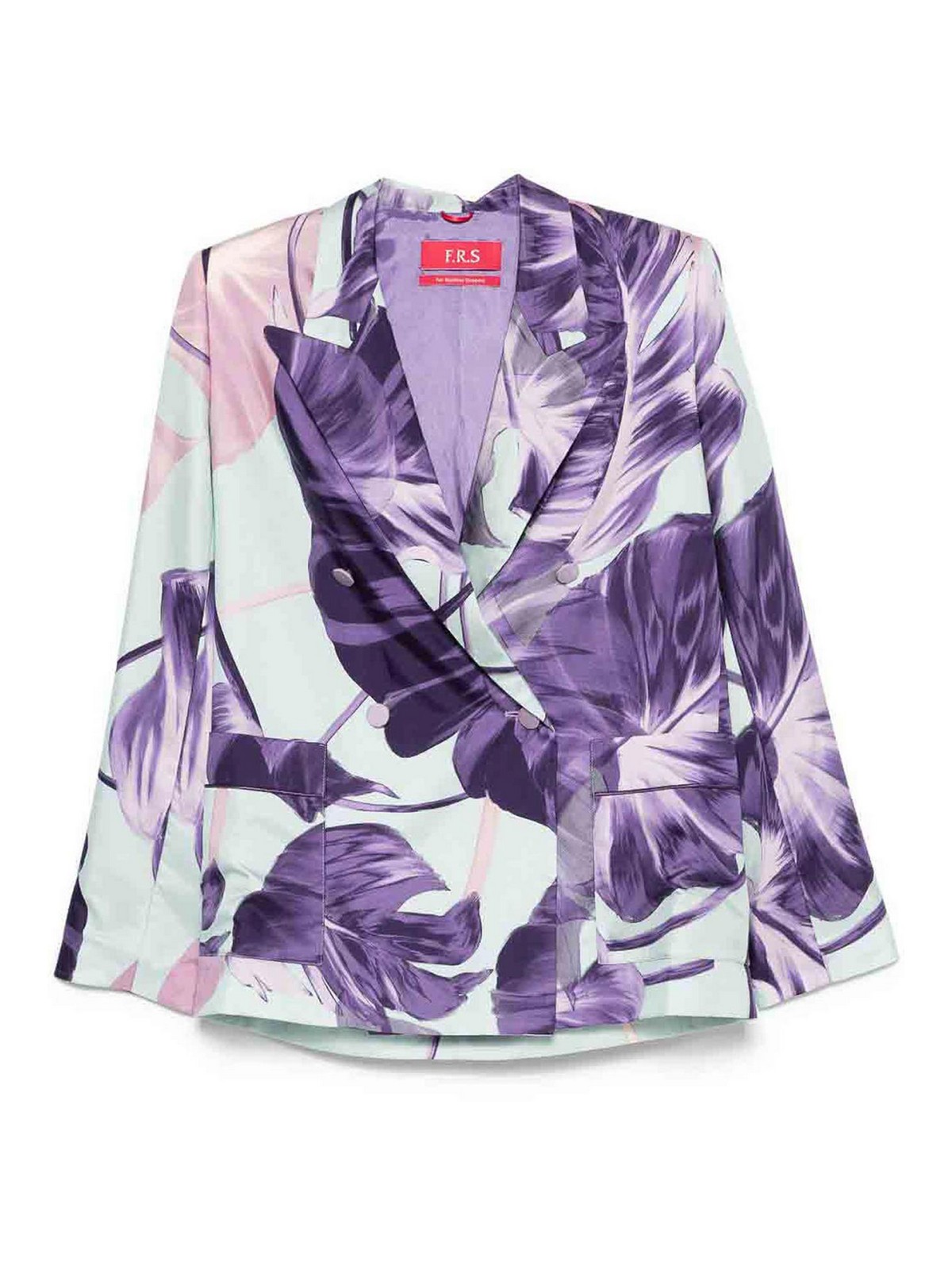 F. R.S For Restless Sleepers Printed Silk Double-Breasted Jacket