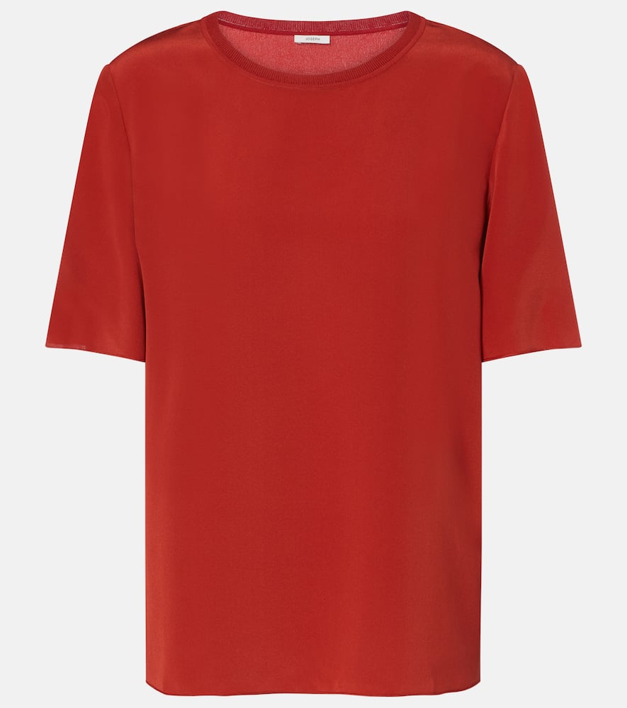 Rubin silk crêpe top