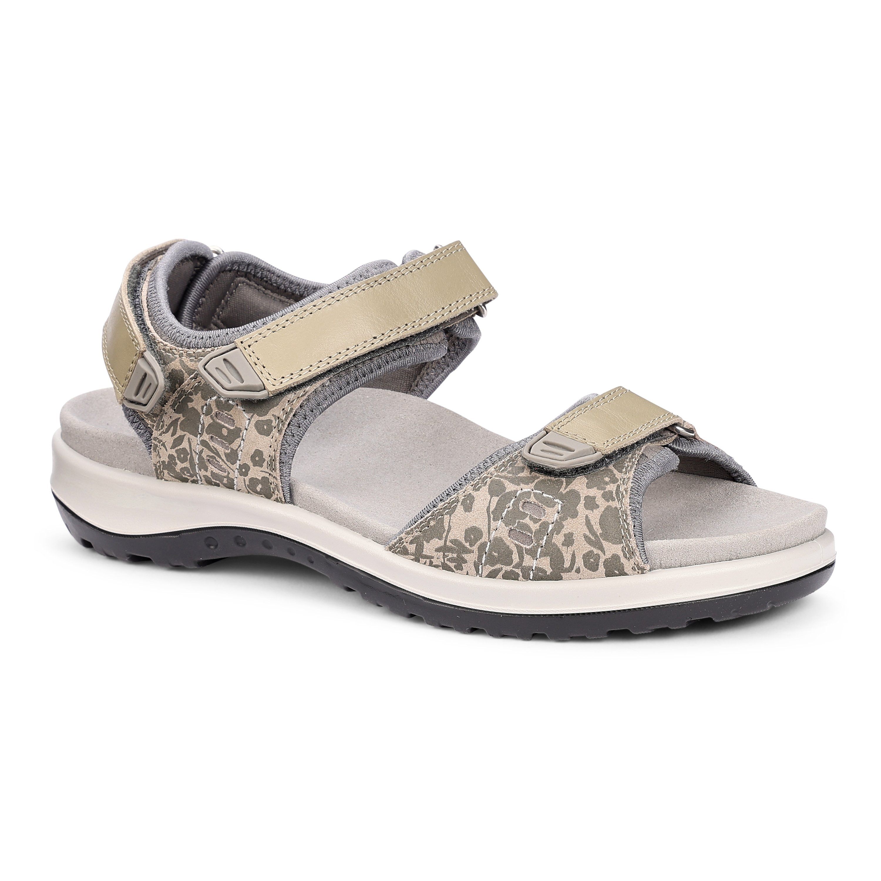 Hotter Women's Wide 'Walk II' Sandals in Khaki