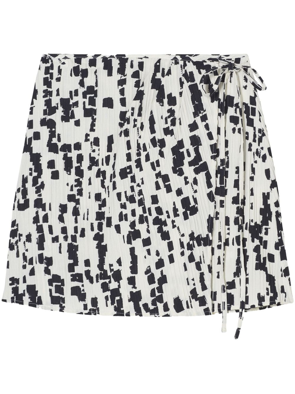 Closed wrap midi skirt - White