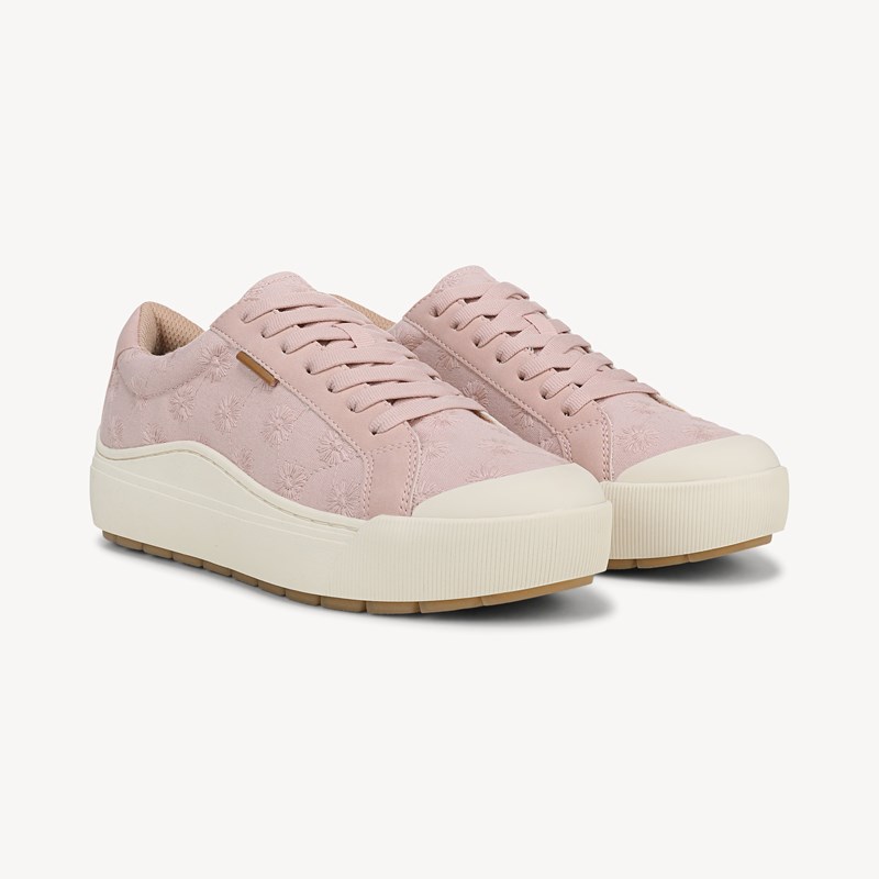 Women's Time Off Sneaker Shoes Blush Pink Fabric DRSCH Leather