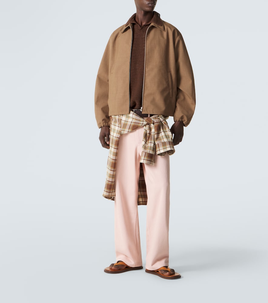 Wool blouson jacket
