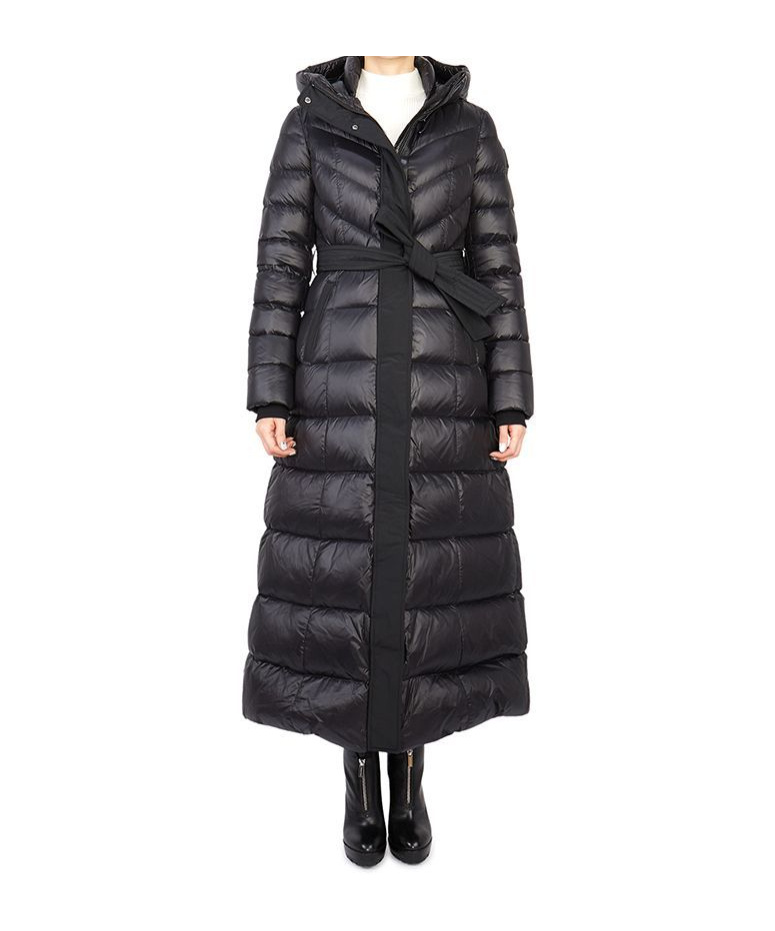 CALINA Lustrous down maxi coat
