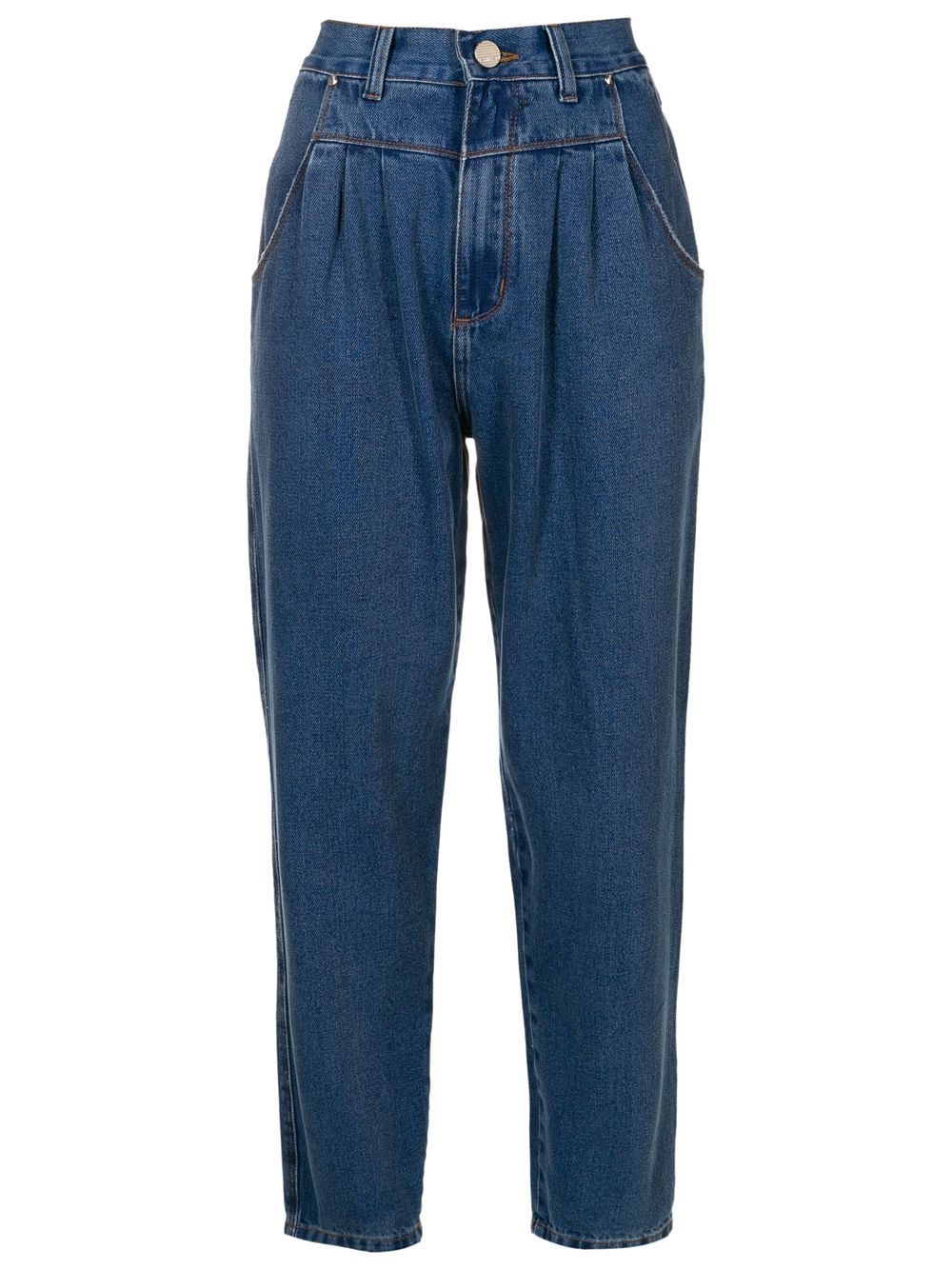 High-rise slim-fit jeans - Blue