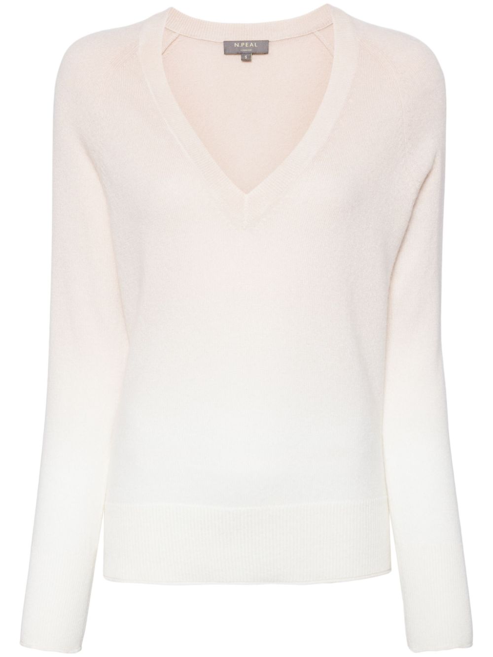 Gradient-effect cashmere jumper - Neutrals