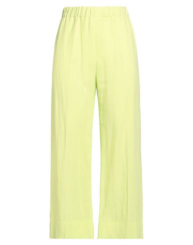 Woman Pants Lime green Size 4 Viscose, Linen