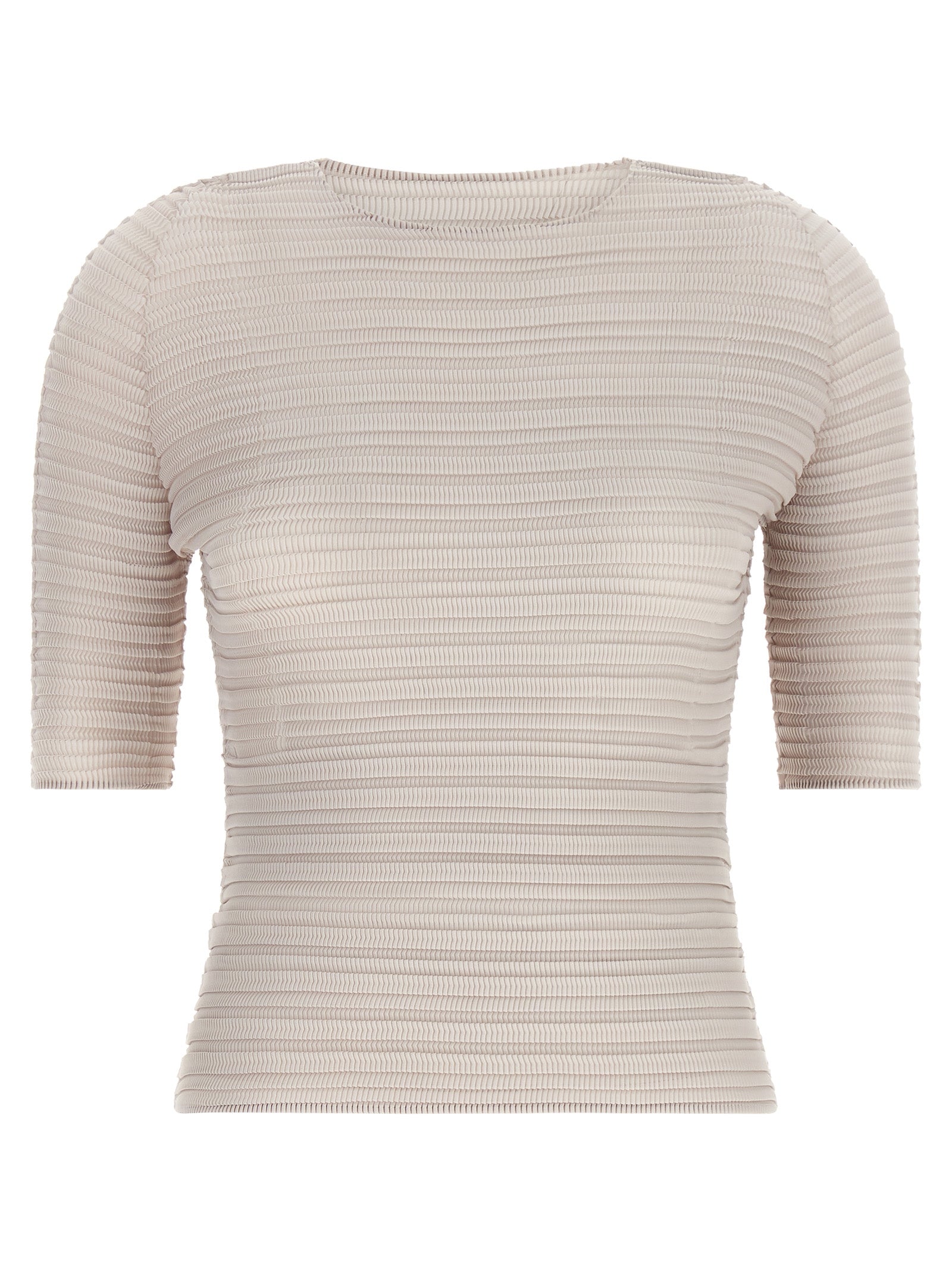Jiggly Pleats Blouse — Beige