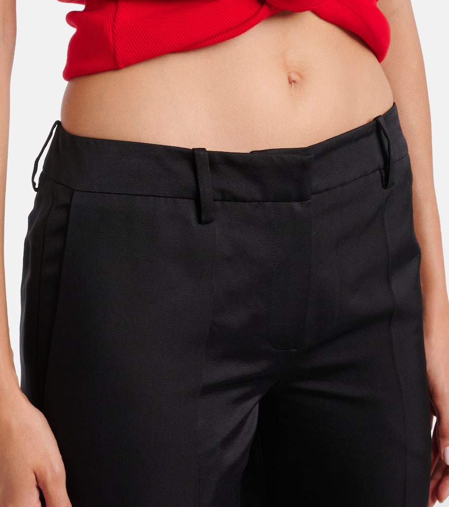 Cotton and silk flared pants
