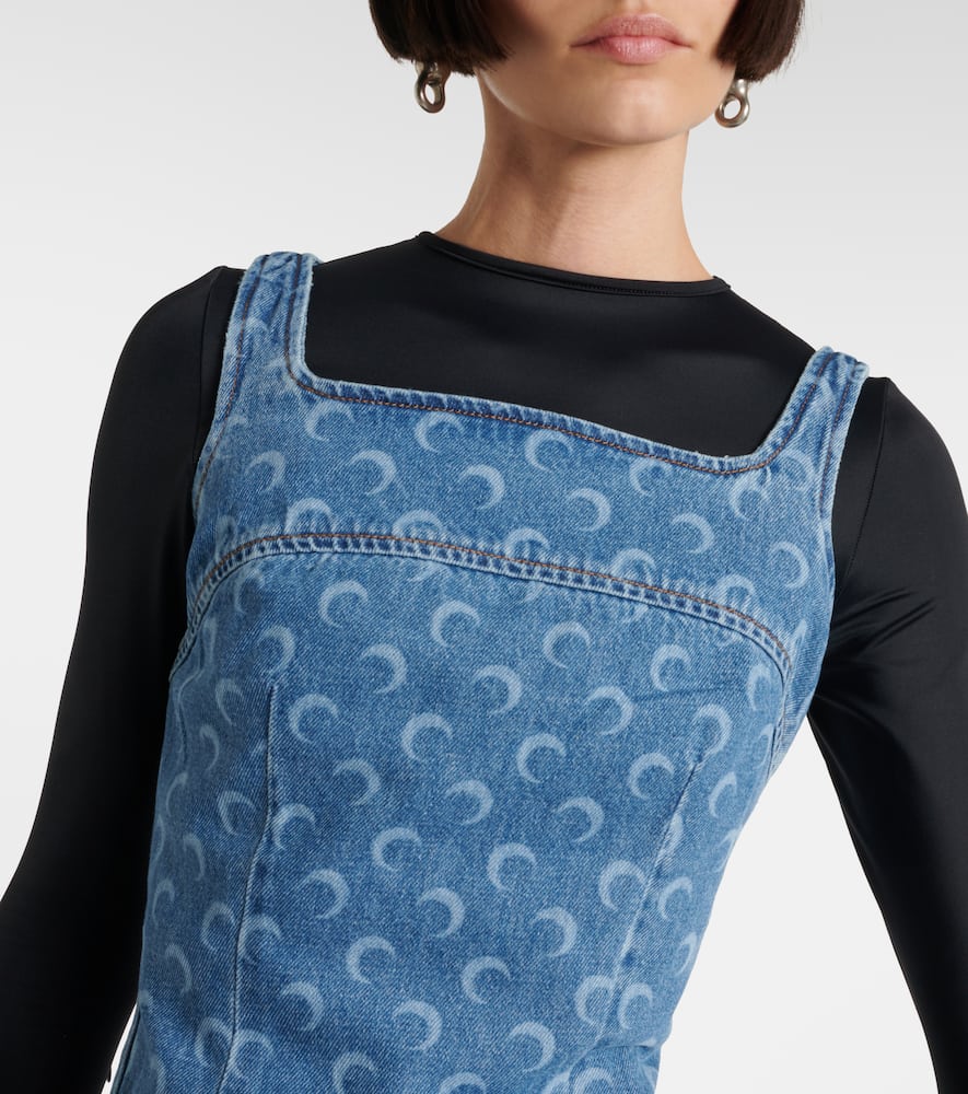 All Over Moon denim minidress