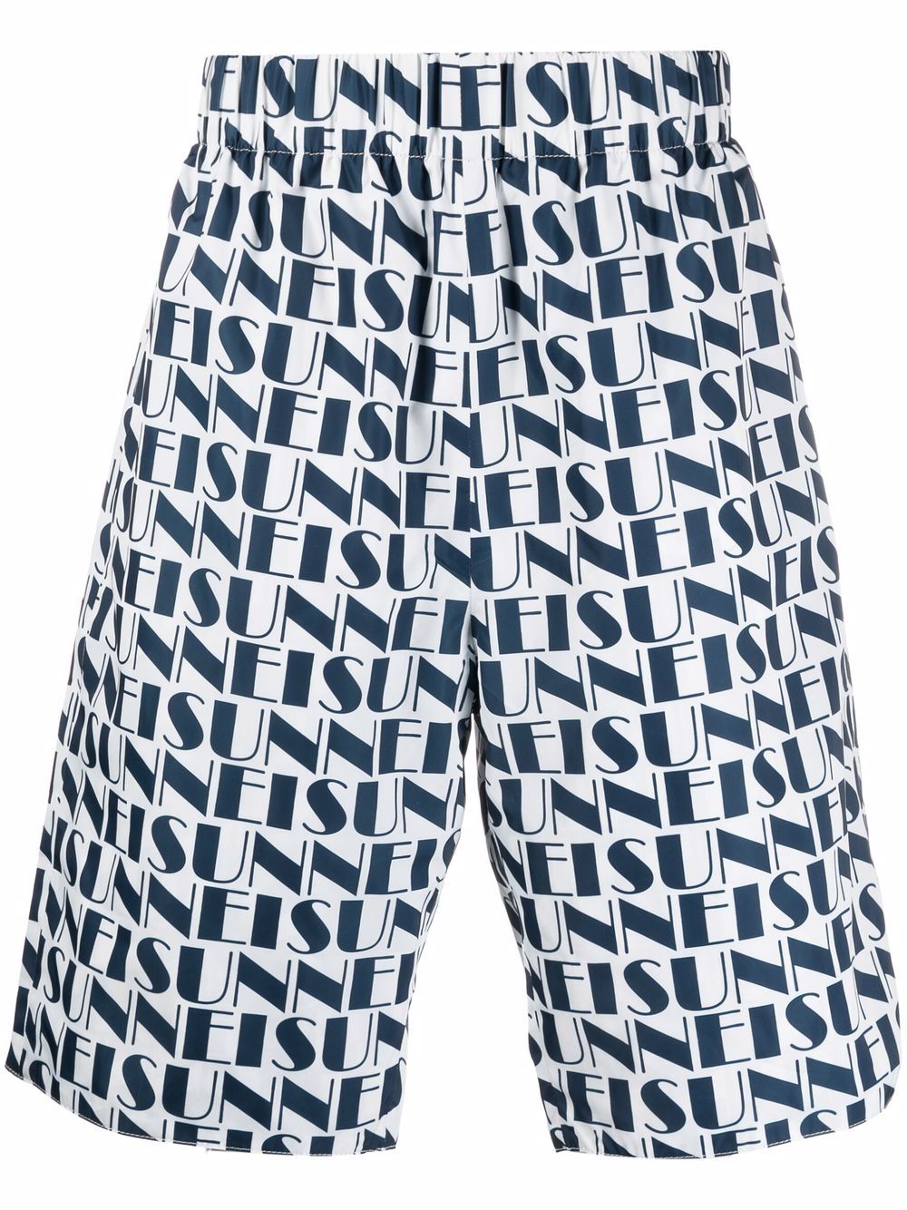 Logo-print reversible shorts - White