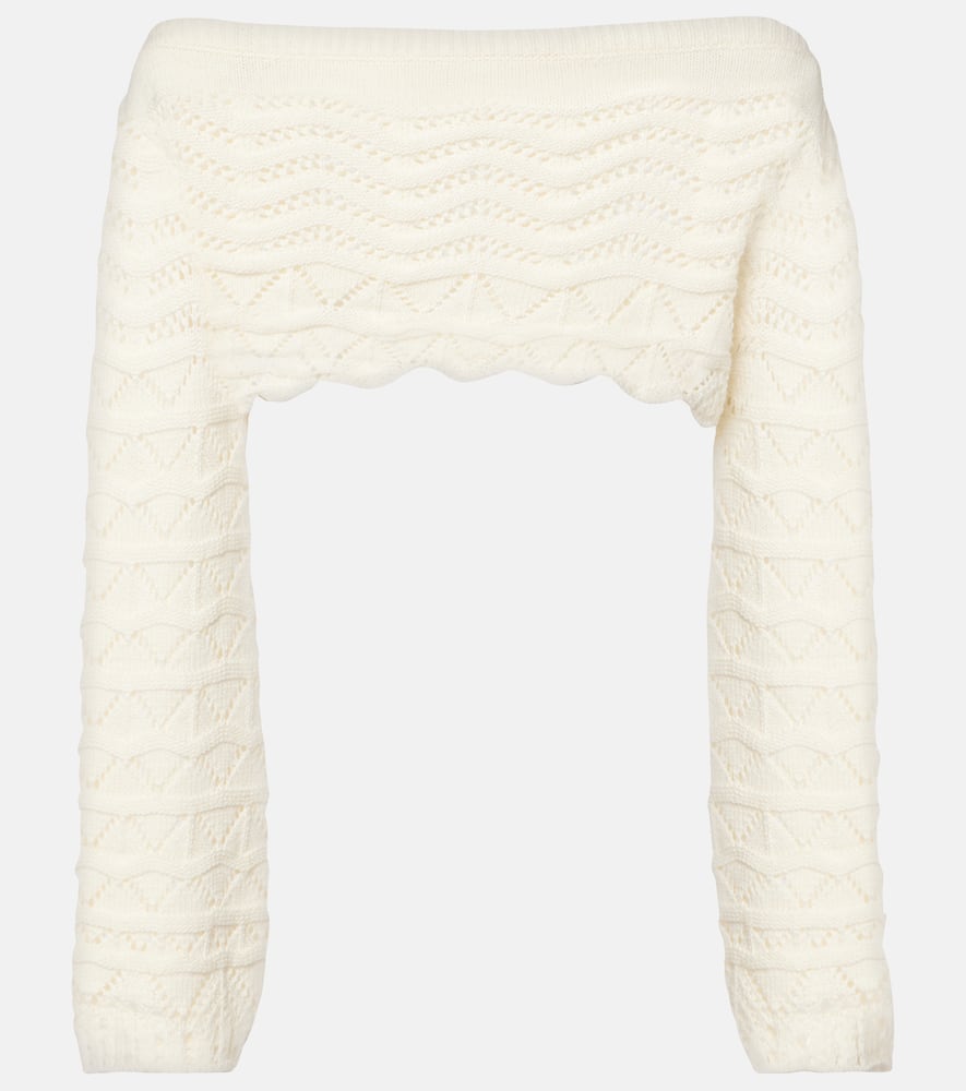 Helena striped crochet crop top
