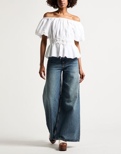 Woman Top White Size 14 Cotton