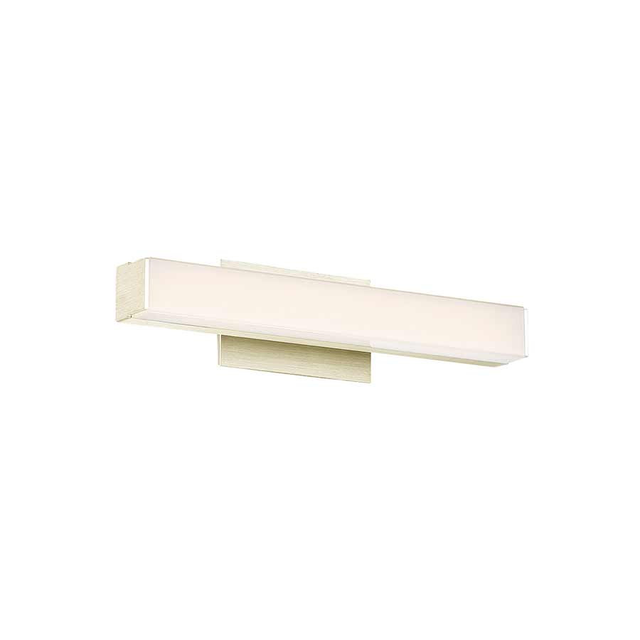 Brushed Brass LED Bathroom Vanity Light from the Brink Collection