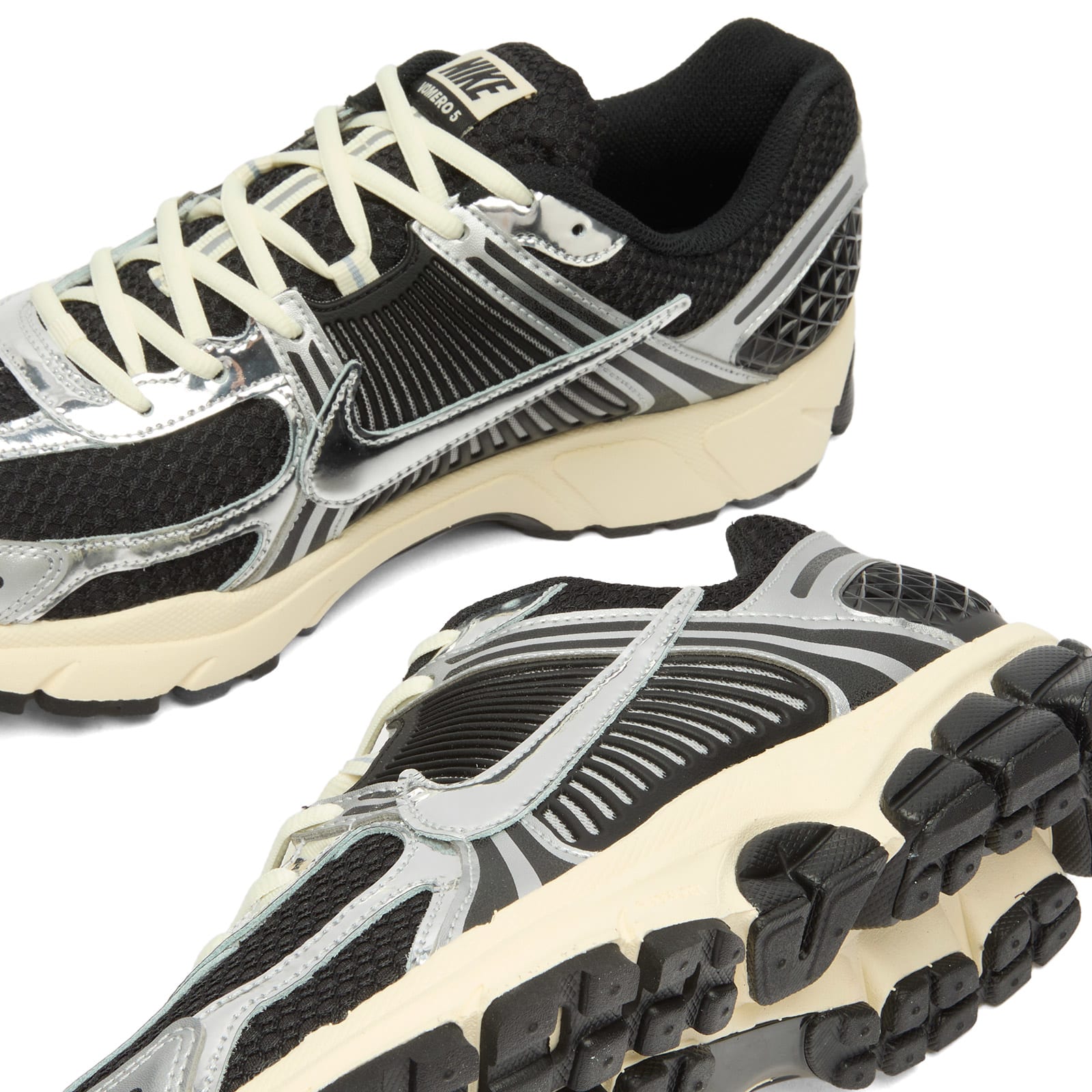 Vomero 5 Chrome Sneaker in Black/Chrome/White