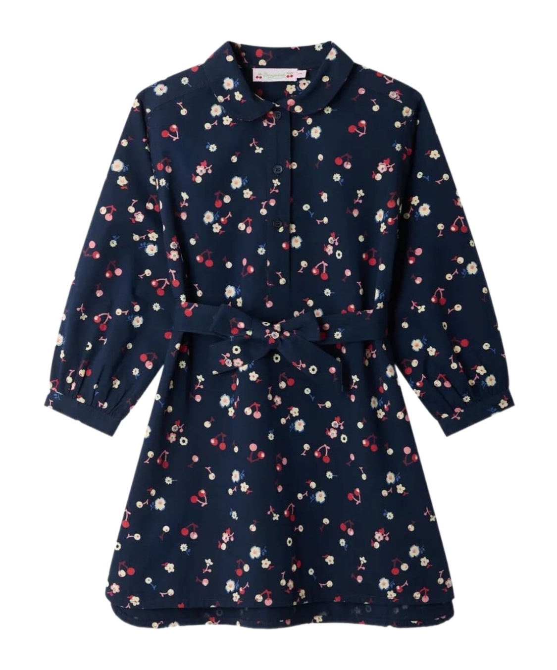 Milaine dress with Peter Pan collar in organic cotton twill