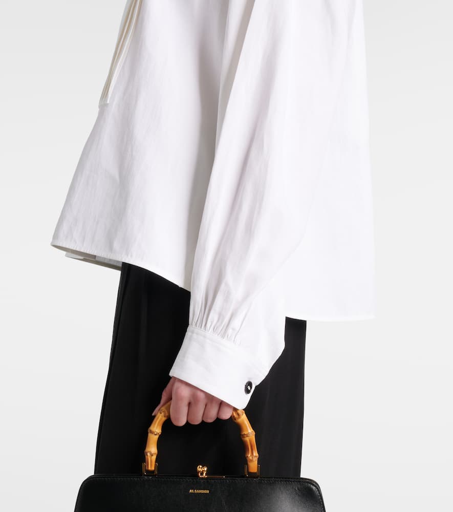Plissé linen blouse