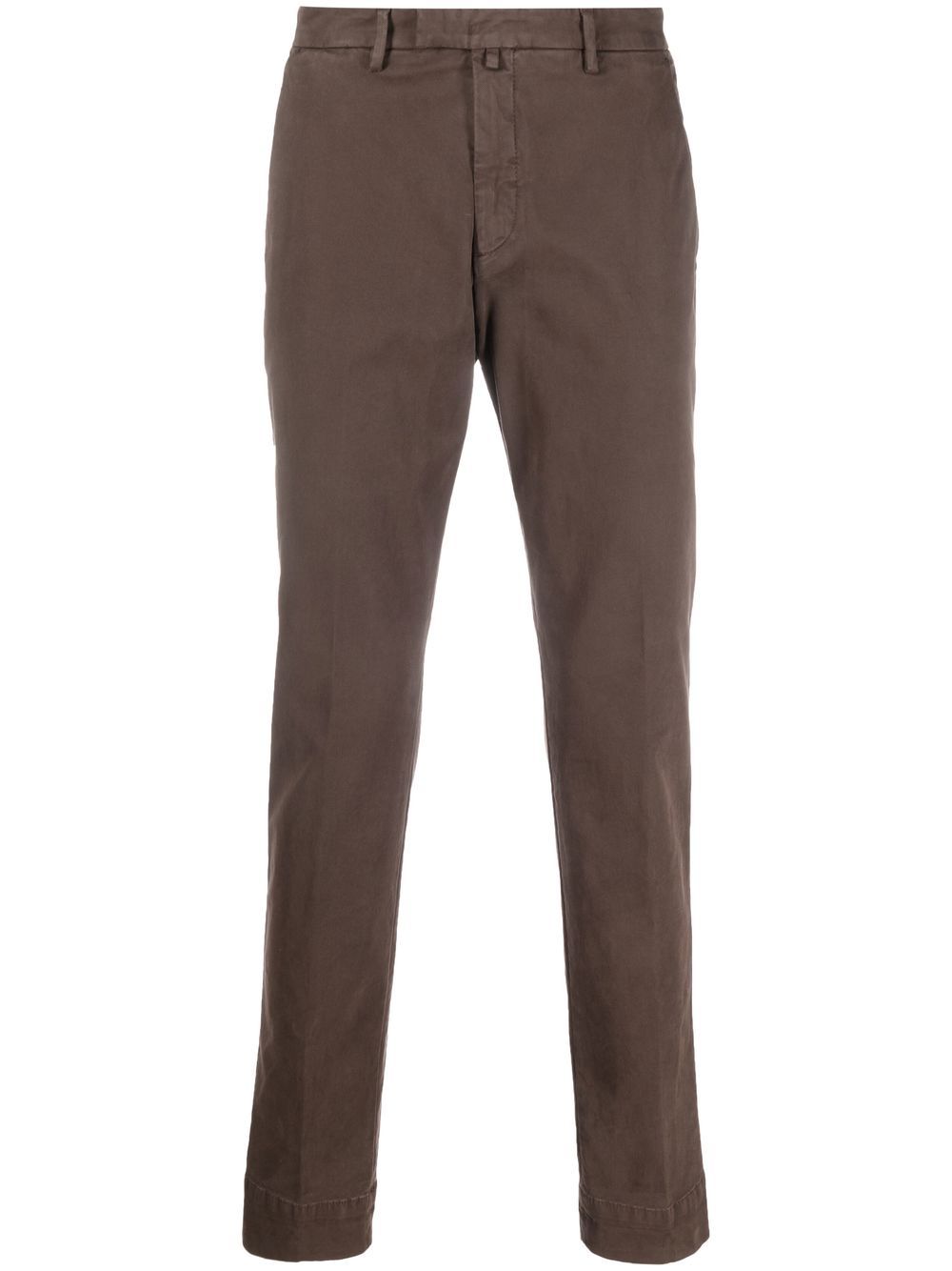 Mid-rise tapered trousers - Brown