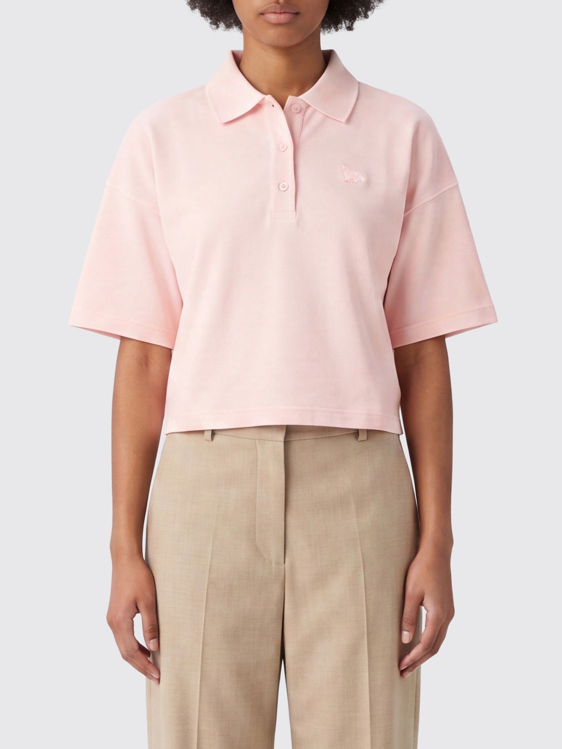 MAISON KITSUNÉ Polo Shirt Woman color Pink