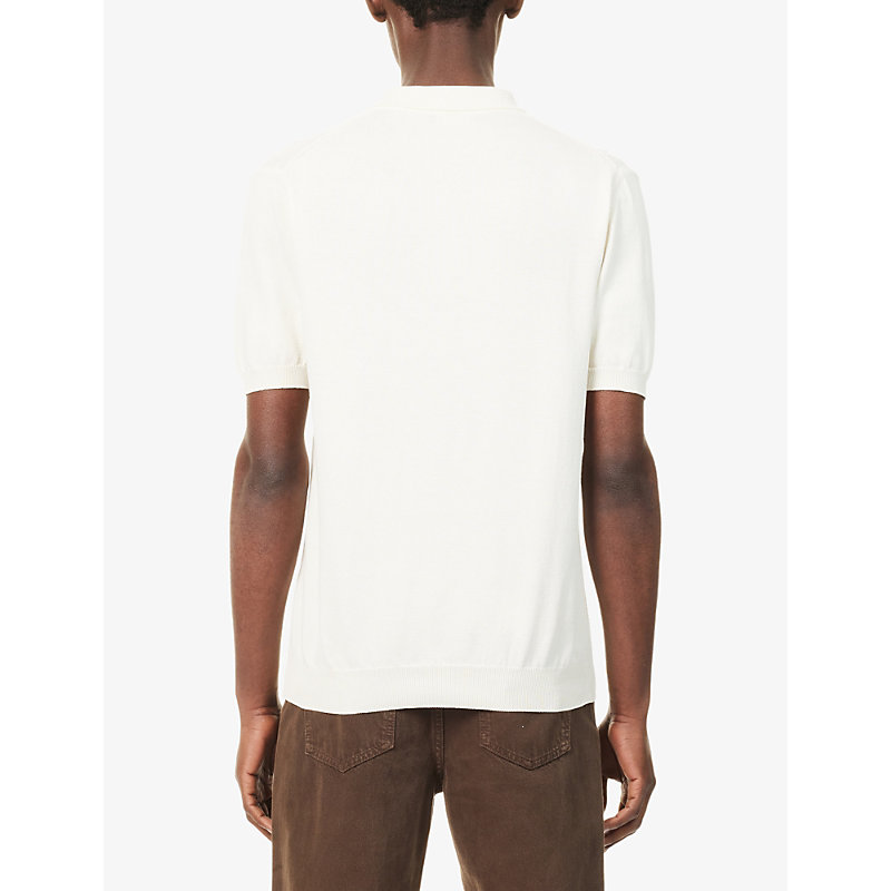 Mens Barto Stripe Short-Sleeve Cotton Polo Shirt